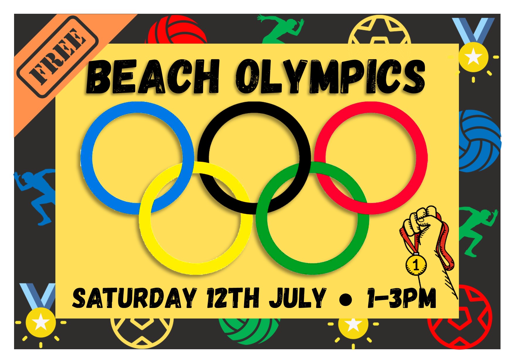 Beach Olympics (A6 Postcard 20